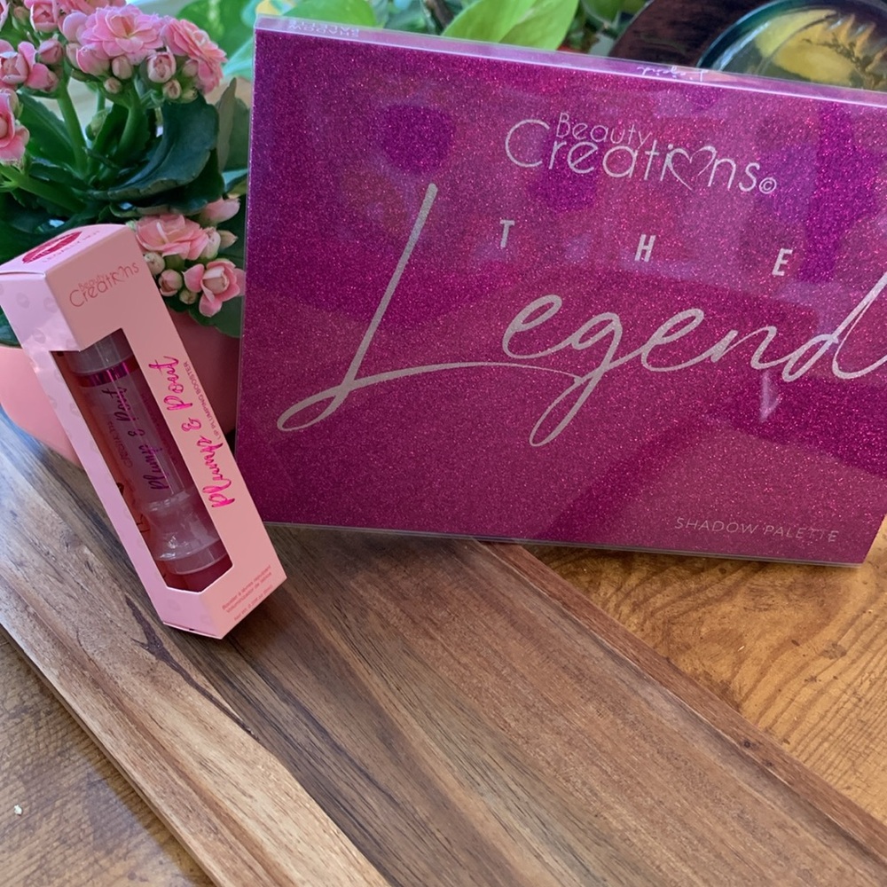 Beauty Creations The Legend Palette and Plump and Pout Lip Pumping Booster
